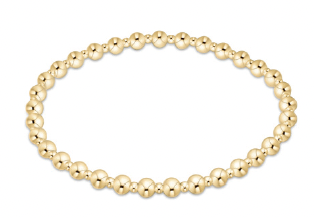 enewton Classic Grateful Pattern 4mm Bead Bracelet - Gold