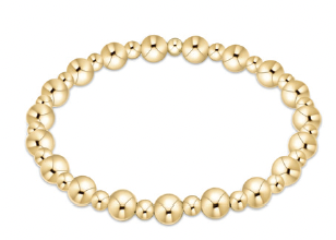 enewton Classic Grateful Pattern 6mm Bead Bracelet - Gold