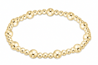enewton Classic Sincerity Pattern 6mm Bead Bracelet - Gold