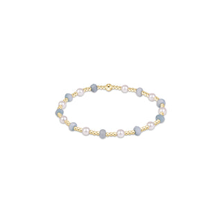 enewton Sincerity Gemstone & Pearl 4mm Bracelet - Aquamarine
