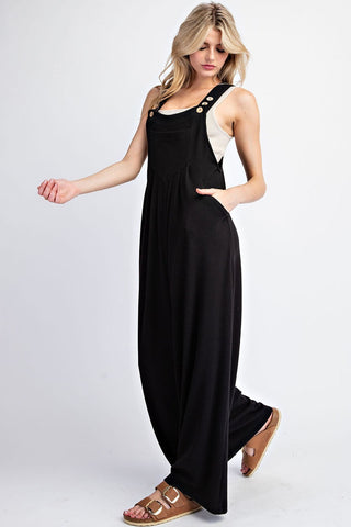 Wide Leg Overall Jumpsuit