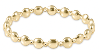 enewton Honesty Gold Grateful Pattern 6mm Bead Bracelet