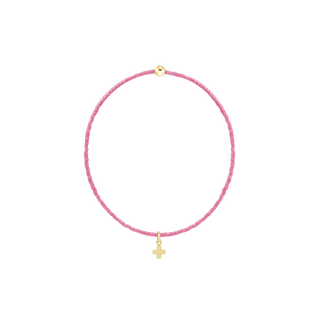 enewton Hope Classic Bubblegum Bracelet - Signature Cross Small Gold Charm