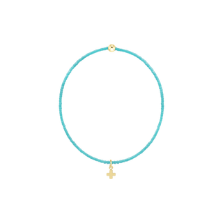 enewton Hope Classic Turquoise Bracelet - Signature Cross Small Gold Charm