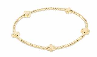 enewton Signature Cross Small 2mm Gold Bracelet - Gold