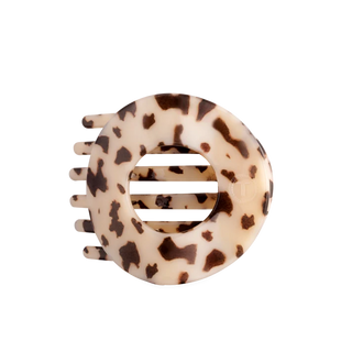 Teleties Blonde Tortoise Large Flat Circle Hair Clip