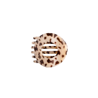 Teleties Blonde Tortoise Small Flat Open Circle Hair Clip