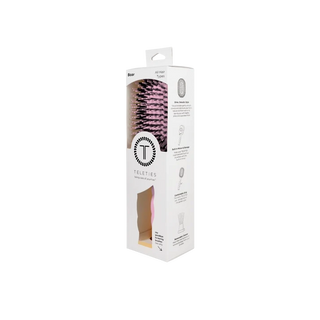 Teleties Boar Bristle Hair Brush - Bubblegum Pink