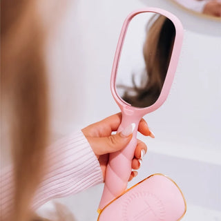 Teleties Detangler Hair Brush for Medium Hair - Bubblegum Pink