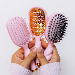 Teleties Mini Vented Hair Brush - Bubblegum Pink
