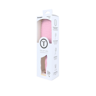 Teleties Detangler Hair Brush for Medium Hair - Bubblegum Pink