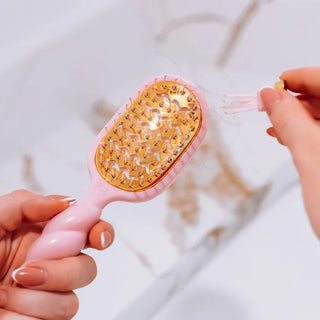 Teleties Mini Vented Hair Brush - Bubblegum Pink