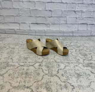 Fallon Metallic Gold Wedge Sandal
