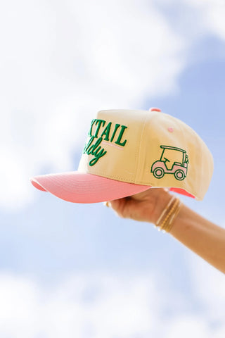 Cocktail Caddy Puff Embroidered Canvas Cap