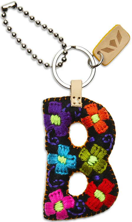 Consuela Embroidered Felt Alphabet Letter Charms - Black