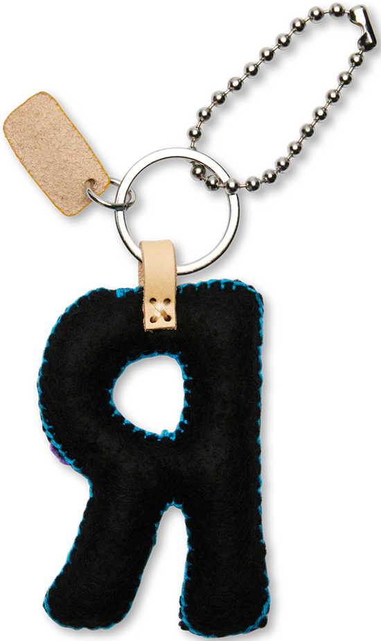 Consuela Embroidered Felt Alphabet Letter Charms - Black