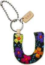 Consuela Embroidered Felt Alphabet Letter Charms - Black