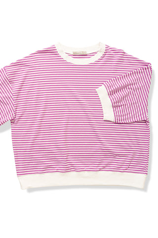 1/2 Sleeve Striped Top w/ Contrast Trim - 4 Colors!