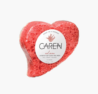 Red Heart Soap Sponge - Red Cocoa Fragrance