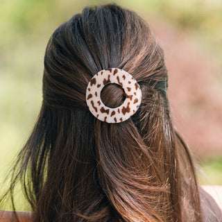 Teleties Blonde Tortoise Medium Flat Circle Hair Clip