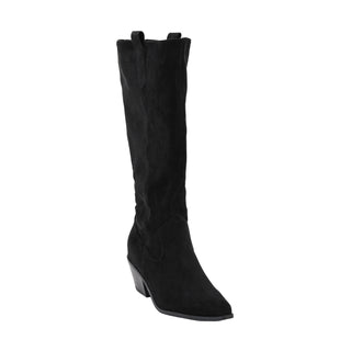 Corkys Hey Girl City Slicker Boots - Black Faux Suede
