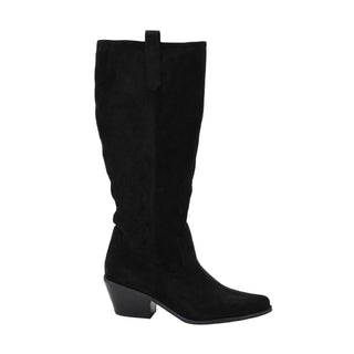 Corkys Hey Girl City Slicker Boots - Black Faux Suede