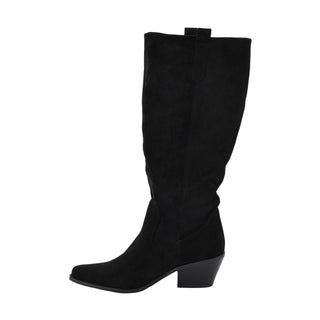Corkys Hey Girl City Slicker Boots - Black Faux Suede