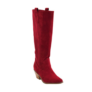 Corkys Hey Girl City Slicker Boots - Red Faux Suede