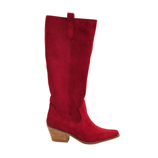 Corkys Hey Girl City Slicker Boots - Red Faux Suede