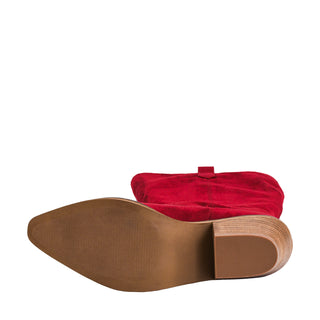 Corkys Hey Girl City Slicker Boots - Red Faux Suede