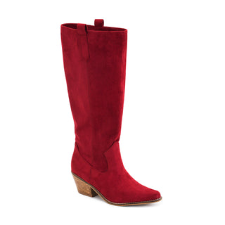 Corkys Hey Girl City Slicker Boots - Red Faux Suede