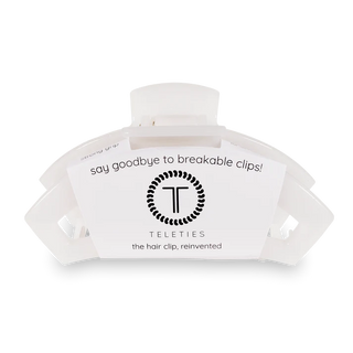 TELETIES Open Coconut White Large Hair Clip - Large