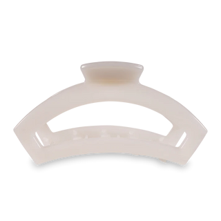 TELETIES Open Coconut White Large Hair Clip - Large