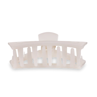 TELETIES Open Coconut White Large Hair Clip - Large