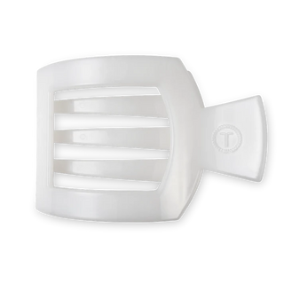 TELETIES Coconut White Large Flat Square Hair Clip - Large