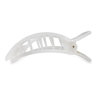 TELETIES Coconut White Large Flat Square Hair Clip - Large