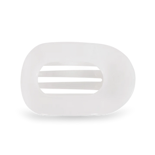 TELETIES Coconut White Medium Flat Round Hair Clip - Medium