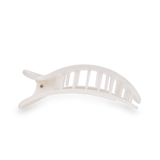 TELETIES Coconut White Medium Flat Round Hair Clip - Medium