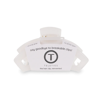 TELETIES Open Coconut White Medium Hair Clip - Medium