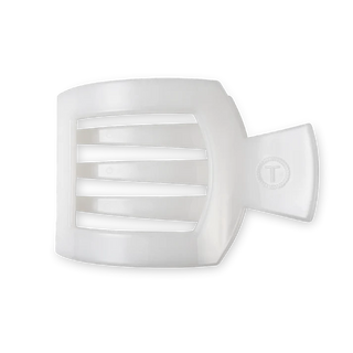 TELETIES Coconut White Medium Flat Square Hair Clip - Medium