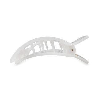 TELETIES Coconut White Medium Flat Square Hair Clip - Medium