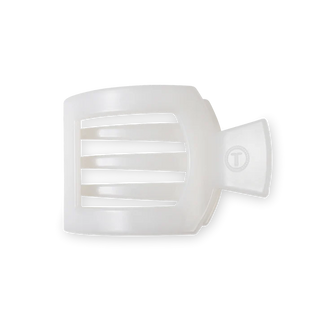 Coconut White Small Flat Square Hair Clip - Small
