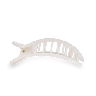 TELETIES Coconut White Small Flat Round Hair Clip - Small