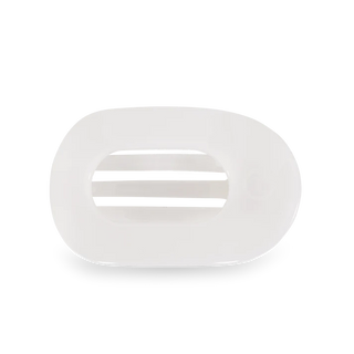 TELETIES Coconut White Small Flat Round Hair Clip - Small