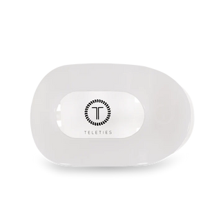 TELETIES Coconut White Small Flat Round Hair Clip - Small