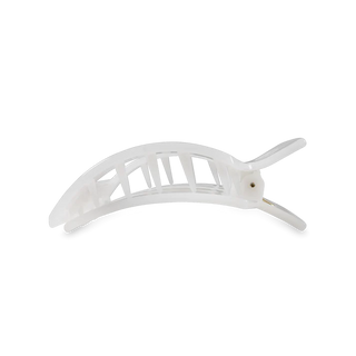Coconut White Small Flat Square Hair Clip - Small