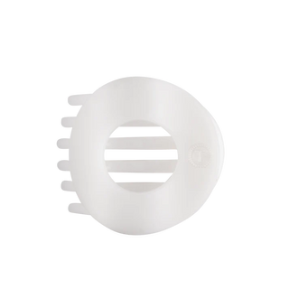 Teleties Coconut White Large Flat Circle Hair Clip