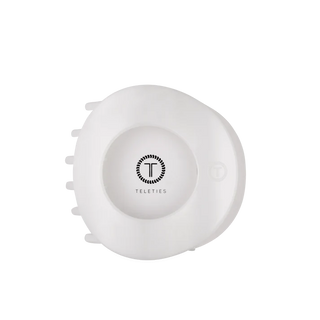 Teleties Coconut White Large Flat Circle Hair Clip