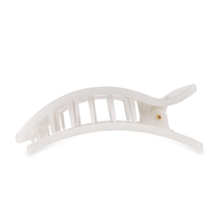 Coconut White Large Flat Rectangle Hair Clip - Large