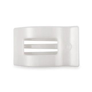 Coconut White Medium Flat Rectangle Hair Clip - Medium